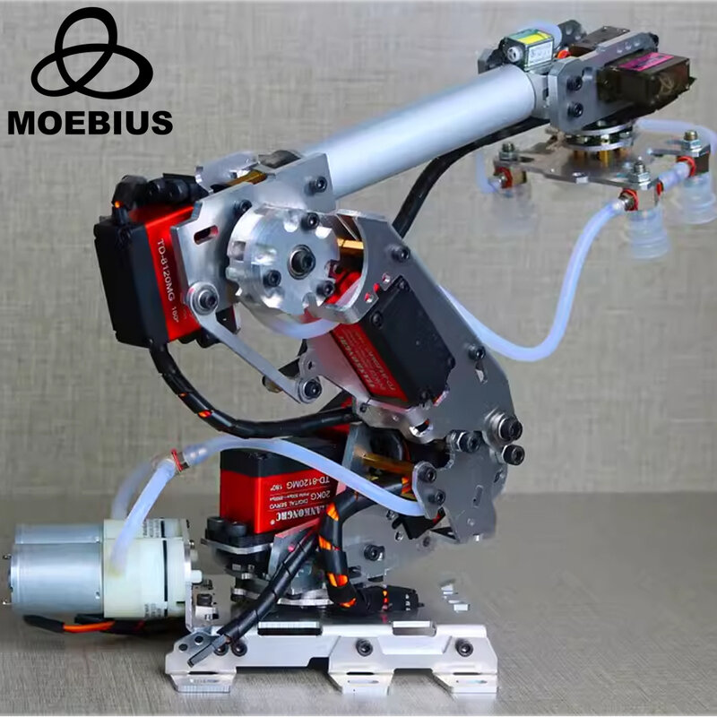 Bomba de aire de gran succión, brazo de Robot manipulador 7 Dof para Arduino, modelo robótico Mindustrial Multi DOF, pinza de garra de Robot de 6 ejes