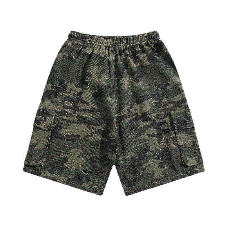 Camouflage Cargo Shorts Men 2024 New Mens Casual Shorts Male Loose Work Shorts Man  Short Trousers Plus Size E72