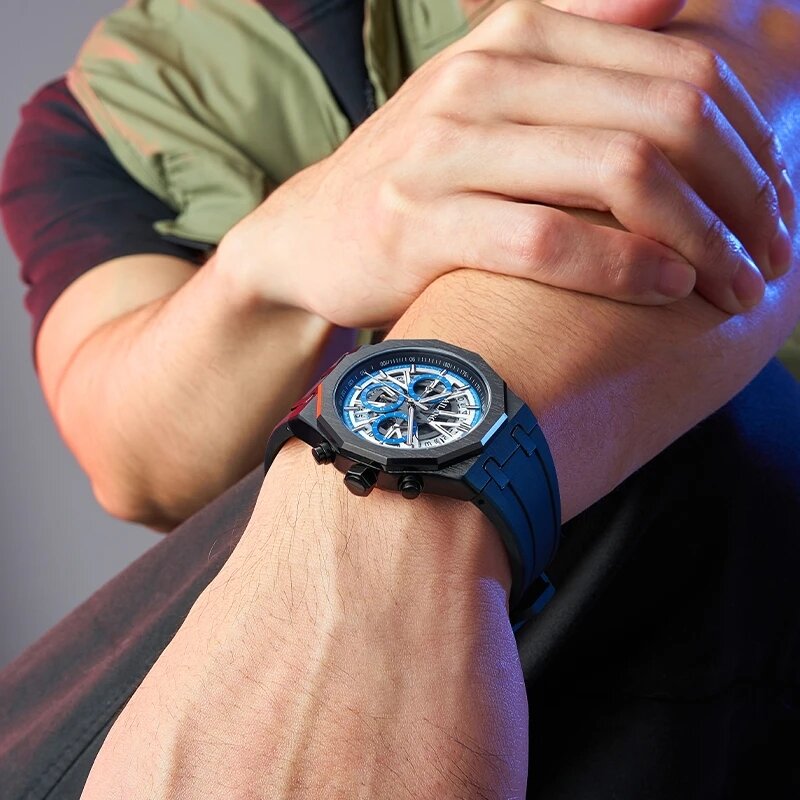 AILANG 남성용 방수 손목시계, 실리콘 스트랩, 패션 스포츠 쿼츠 시계, 럭셔리 탑 브랜드