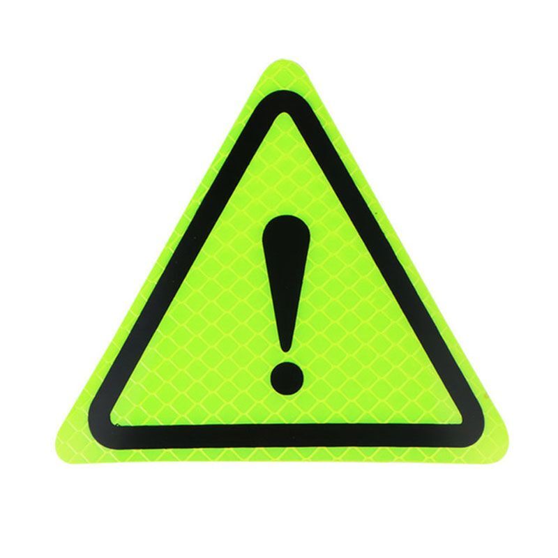 Decoración para carrocería coche, etiqueta advertencia triangular, calcomanías para parachoques, pegatina advertencia y