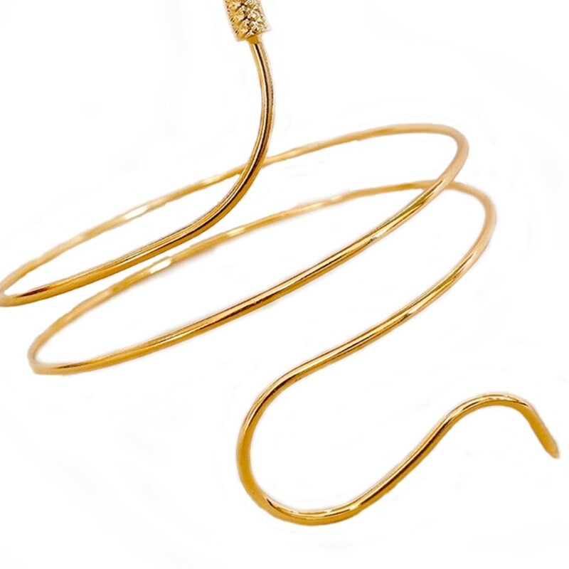 Готическая манжета на руку в форме змеи, вихревой корпус, золотой/серебряный браслет, повязка-качалка