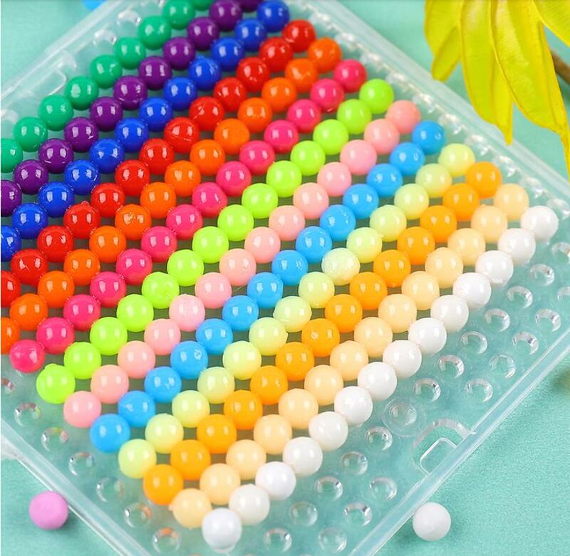 1000pcs/Bag Refill Hama Beads Puzzle Mixed crystal Magic Beads DIY Water Spray Beads Ball perlen Toys For Children