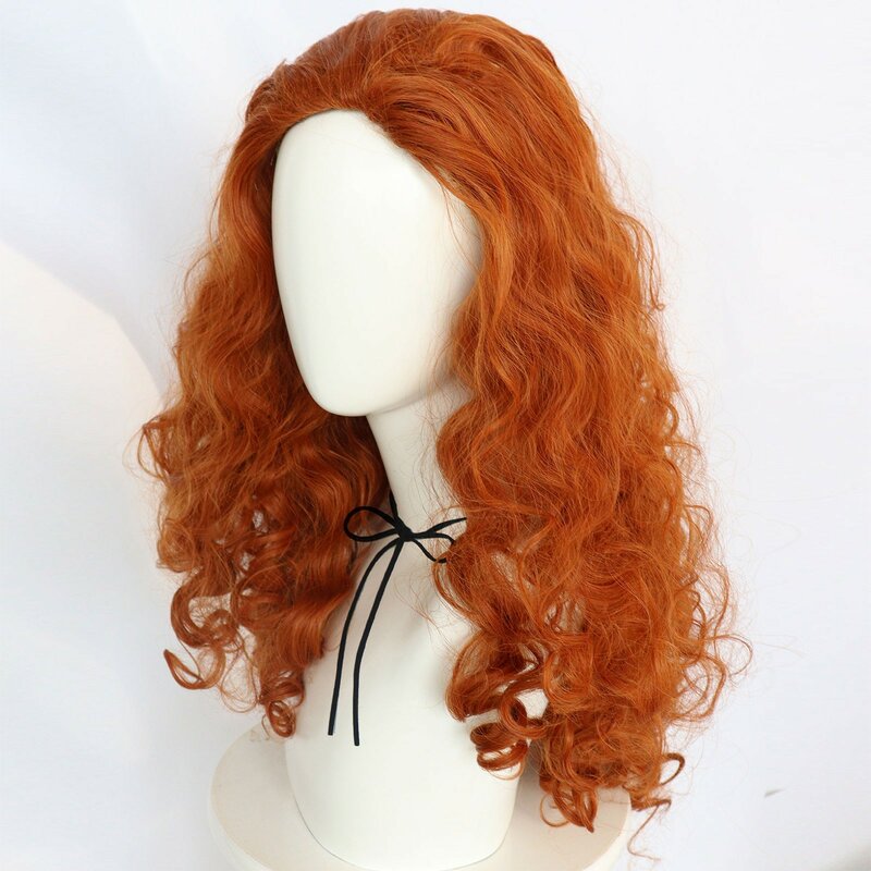 Anolog peluca sintética BRAVE Merida cosplay, peluca roja