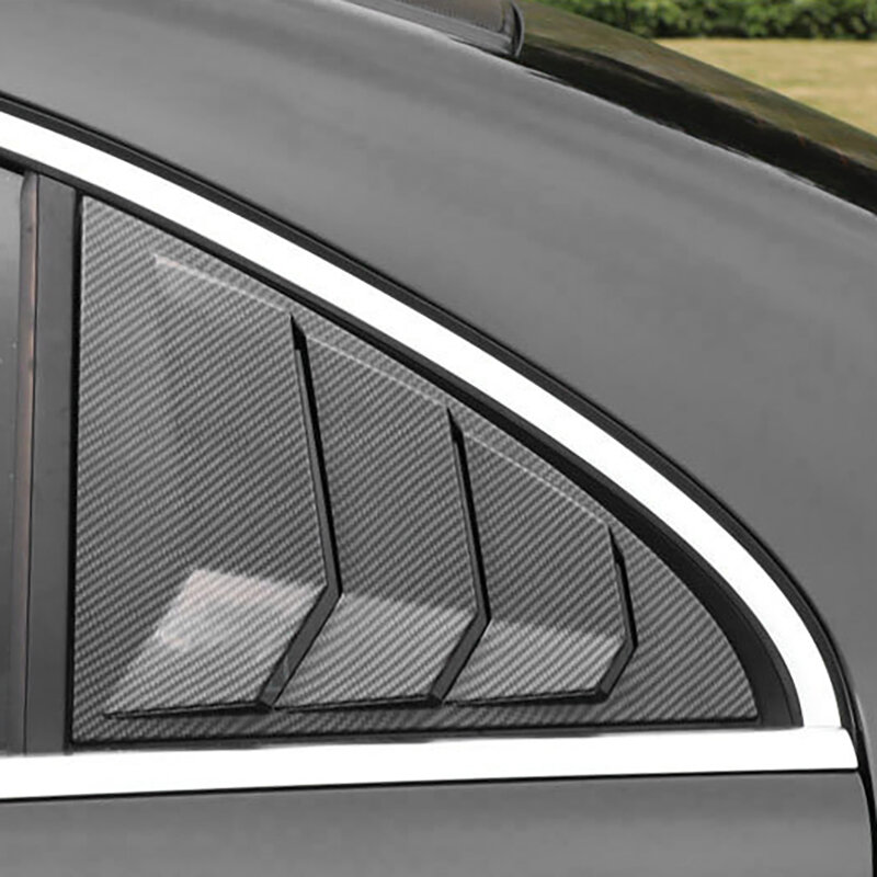 Obturador de grelha da janela traseira de fibra de carbono para carro, guarnição lateral para Benz A classe W177 2019-2021