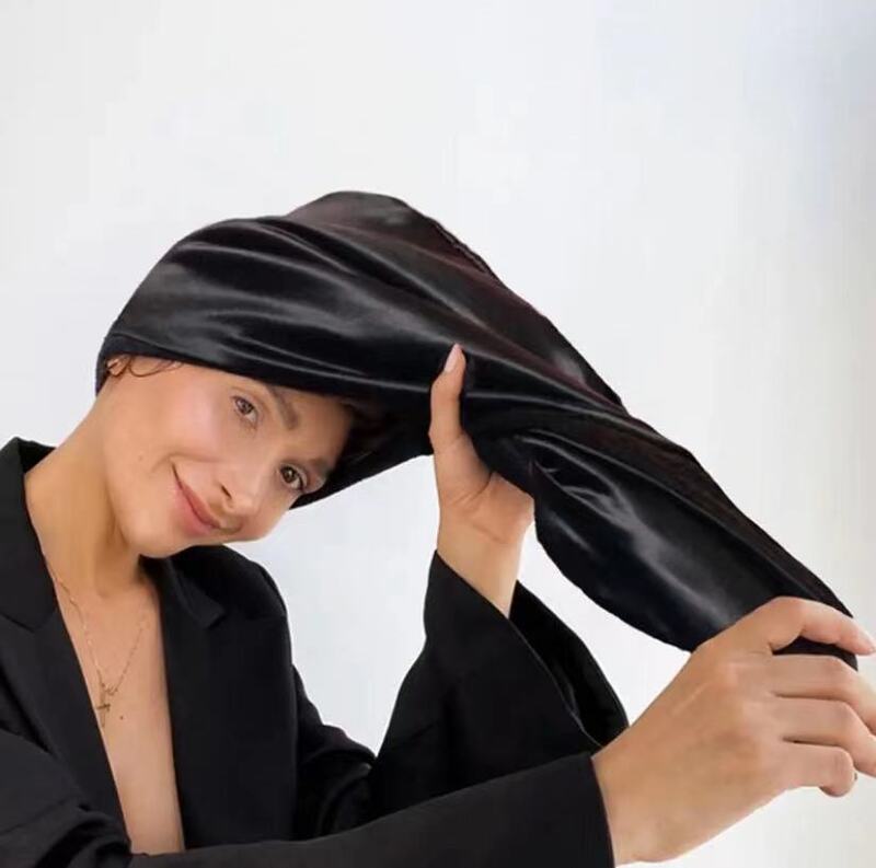 Envoltura de toalla de pelo de microfibra más grande, como la seda y suave ultrafina, secado rápido, absorbente, antiencrespamiento, giro para cabello largo rizado