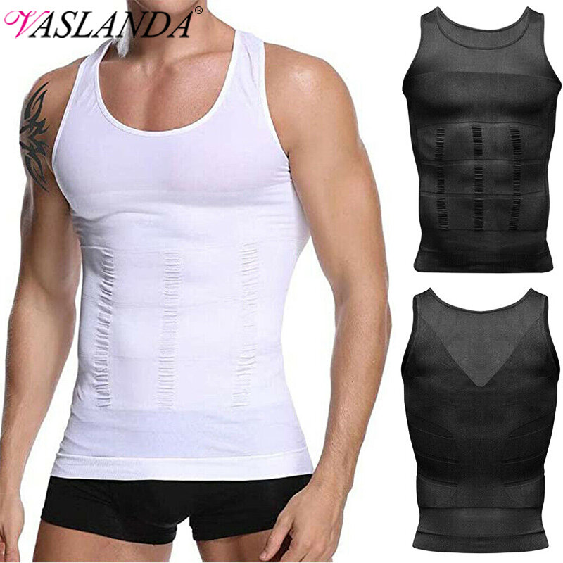 Men's Slimming Body Shapewear Corset Vest Shirt Compression Abdomen Tummy Belly Control Slim Waist Cincher Underwear Sports Vest
