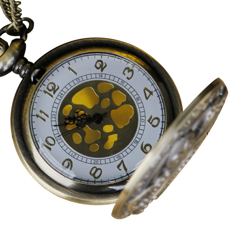 Collar de reloj de bolsillo redondo de aleación ahuecado con patrón de pulpo, regalo de cumpleaños para hombres y mujeres, novedad