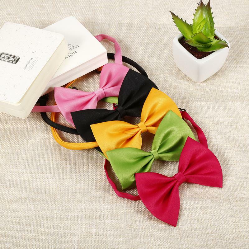 Commercio all'ingrosso Cute Pet Dog Bowknot Pet Dog Bows Tie Cute Cat Collar poliestere Dog Necktie Pet Dog Grooming accessori