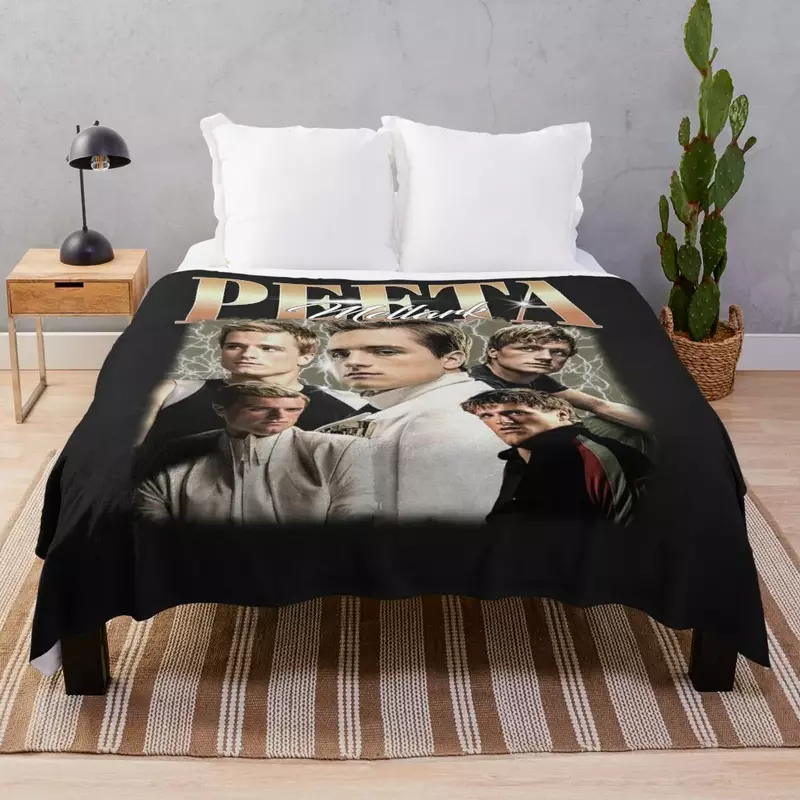 Peeta Mellark Vintage Unisex , Limited Peeta Mellark Vintage T-, Gift, Best Peeta Mellark Sweat Gift Idea Fan Throw Blanket