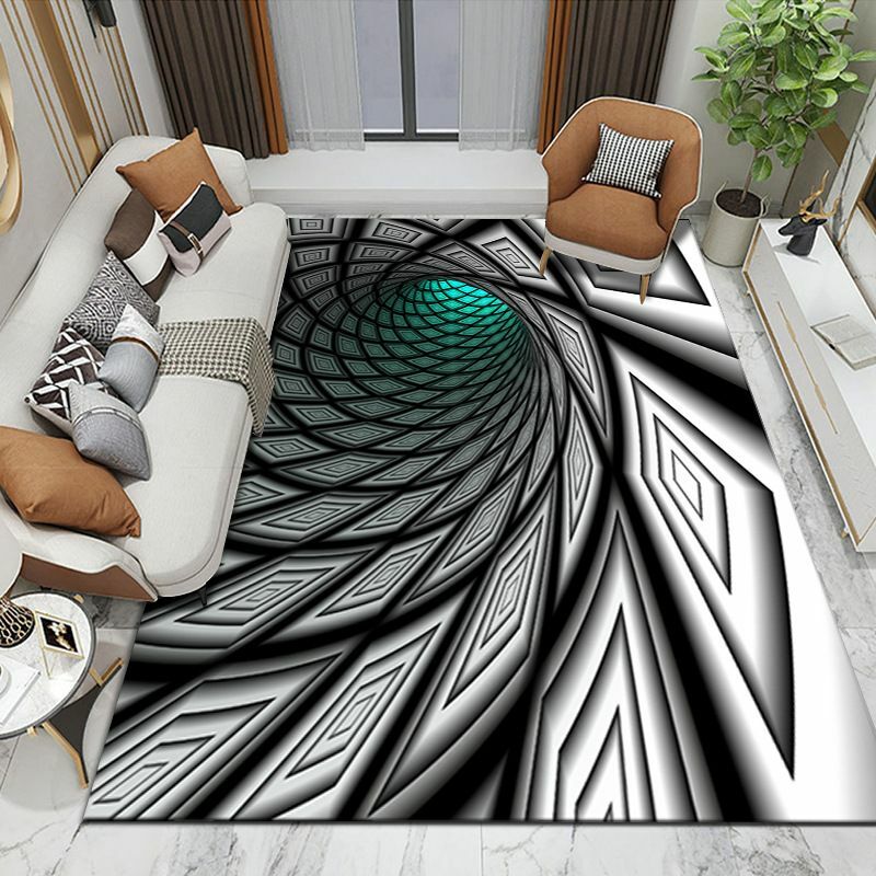 Alfombra de vórtice 3D para sala de estar, alfombra grande para pasillo, dormitorio, manta de cabecera, decoración de sala de estar