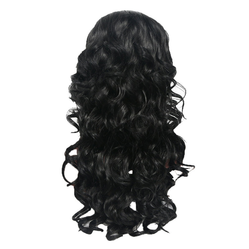 Peruka z syntetyczną falą przyczynowa peruka z rozchyloną peruką ok. 30 Cal żaroodporna peruka z włosów w naturalnym kolorze dla czarnych kobiet