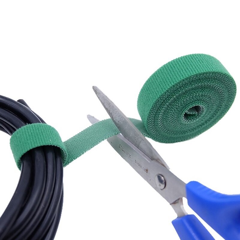 2/10M Kabelbinders Herbruikbare Loop Bundel Zelfklevende Sluiting Diy Accessoires Nylon Band Organizer Clip Draad Houder management