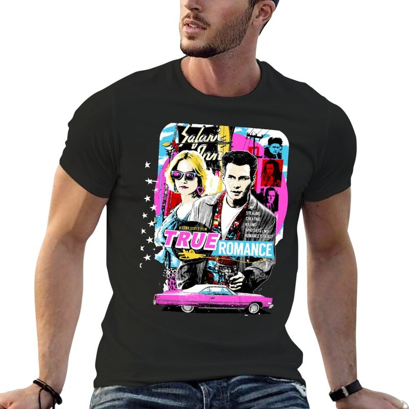 Camiseta de ficción romántica de los 90 para hombre, ropa estética, ropa bonita, camiseta de diseñador