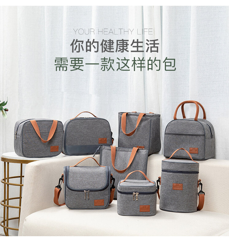 Insulated Oxford Tote Thermal Food Picnic Lunch Bags Cooler Lunch Box Bento Bag for working picnic shcool