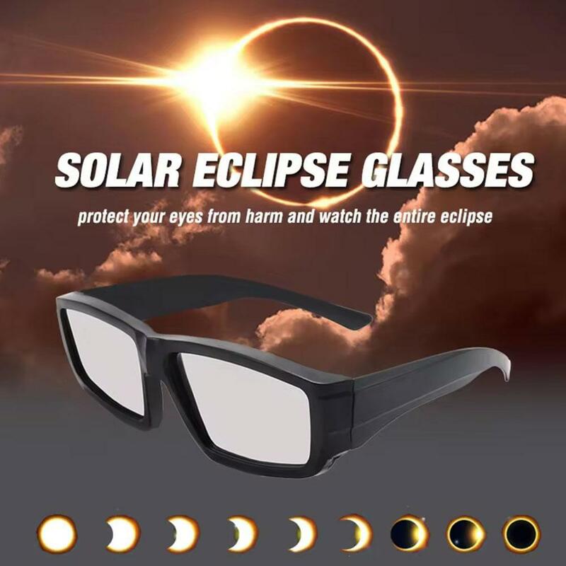 Очки для наблюдения за солнечным затмением из АБС-пластика, 3d-очки на солнечных батареях для защиты глаз от затмения на открытом воздухе, очки для просмотра с защитой от УФ-лучей