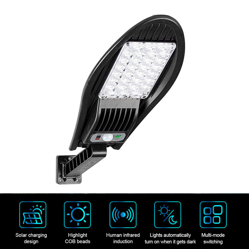 Lámpara Solar de seguridad para exteriores, luz de pared de 5200K, 1060lm, 80W, IP65, impermeable, para valla de jardín, tipo 2