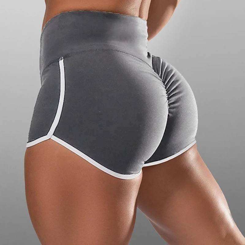 2024 modne damskie spodenki do jogi w jednolitym kolorze obcisłe spodnie biodrowe Fitness sportowy elastyczne szorty czas wolny sport