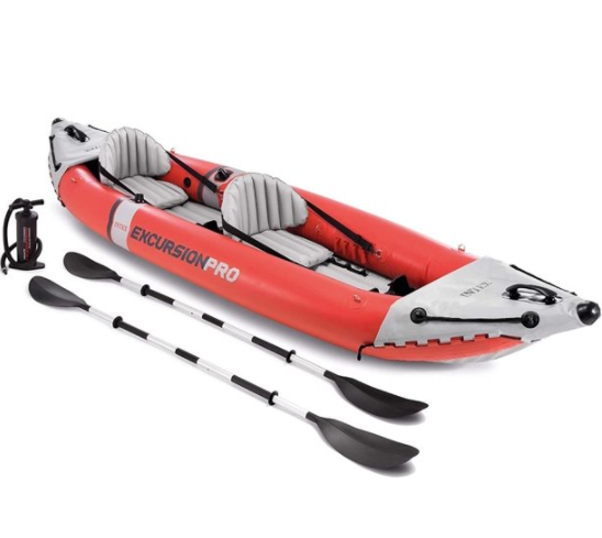 68309  Excursion Pro Kayak  Professional Series Inflatable Fishing Kayak Super-tough laminate material with polyester core