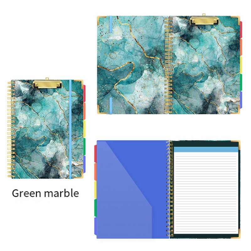 Clipboards With Storage Clipboards Folder With 10 Pockets And Refillable Lined Notepad For Paper Size 8.5Inch X 11Inch Durable
