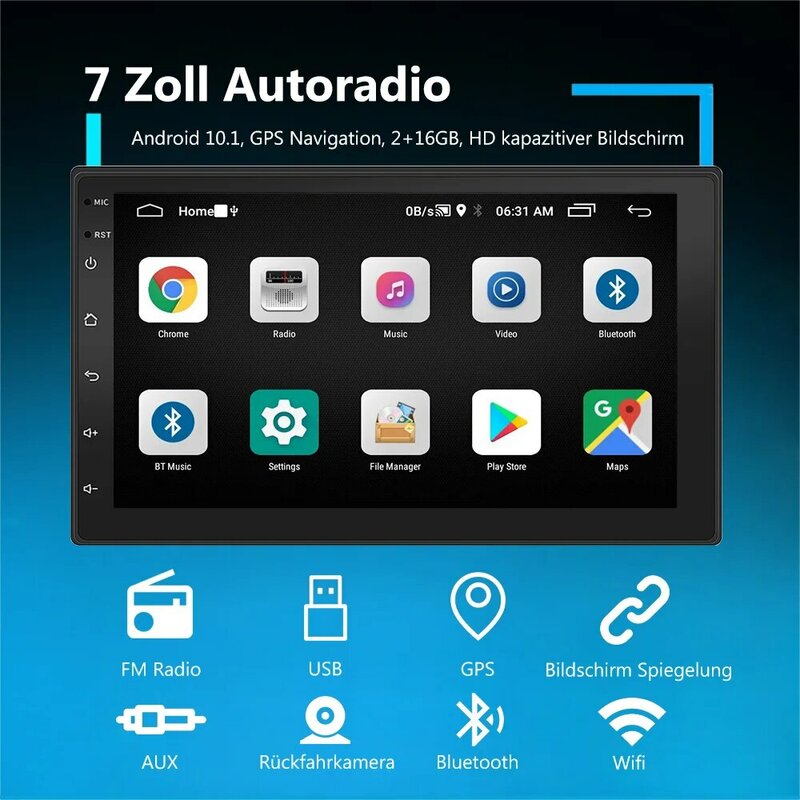 ESSGOO 2 Din Radio samochodowe Carplay Android 4G 64G multimedialny odtwarzacz wideo 7 9 10 Cal GPS FM WIFI dla Nissan Kia Honda VW Hyundai T