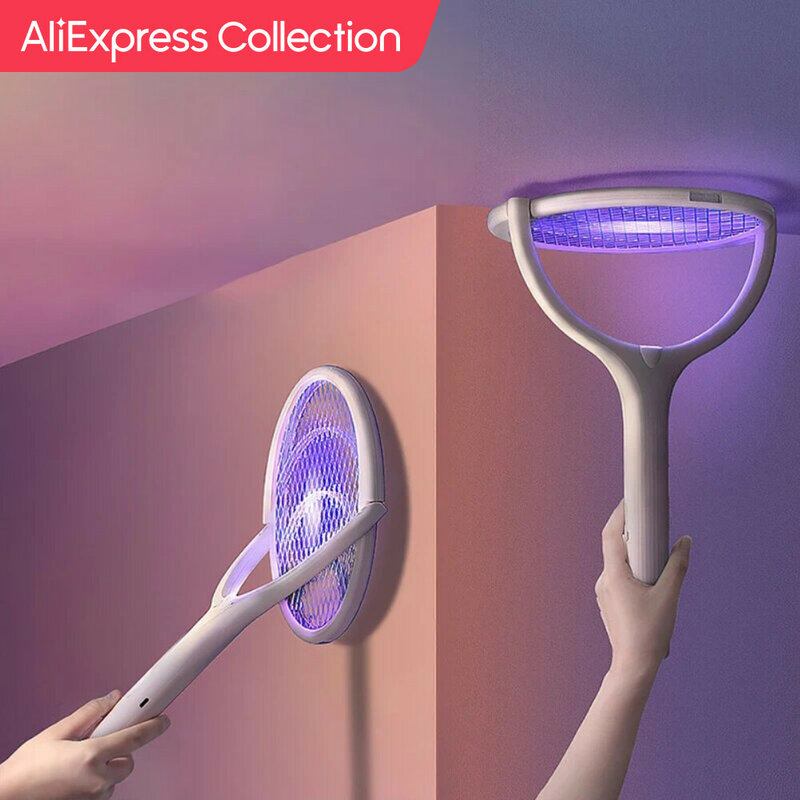 AliExpress Collection Lámpara giratoria de 90 grados para el asesino de mosquitos, luz UV Shocker 365nm, moscas para el verano