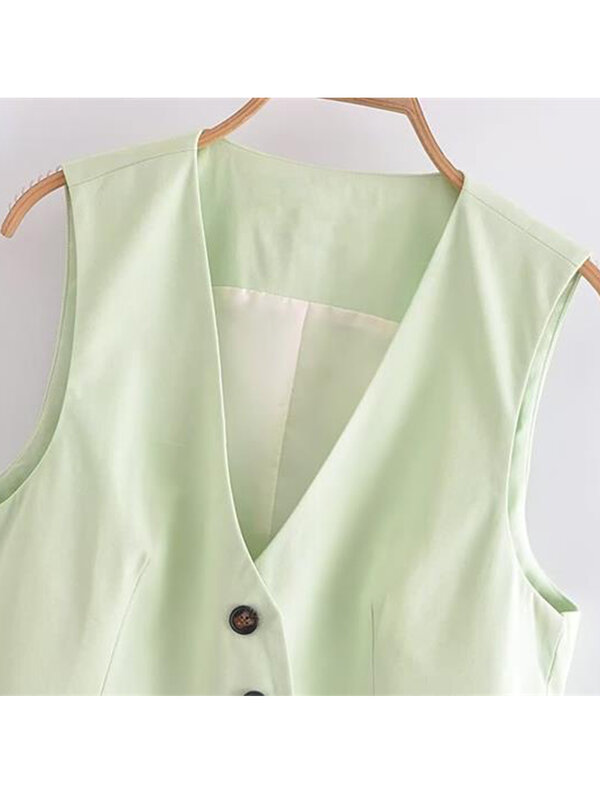 Women Spring Summer Blazer Vest Pants Sets 2023 Fashion Asymmetrical Solid Color Vest Top Zipper Straight Pants Outwear