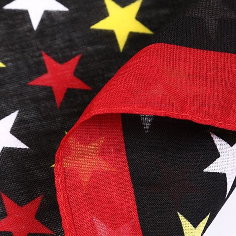 USA Star Stripes Print Bandana Kwadratowy szalik unisex bawełniana sportowa opaska kieszenią na głowę opaska na głowę opaska