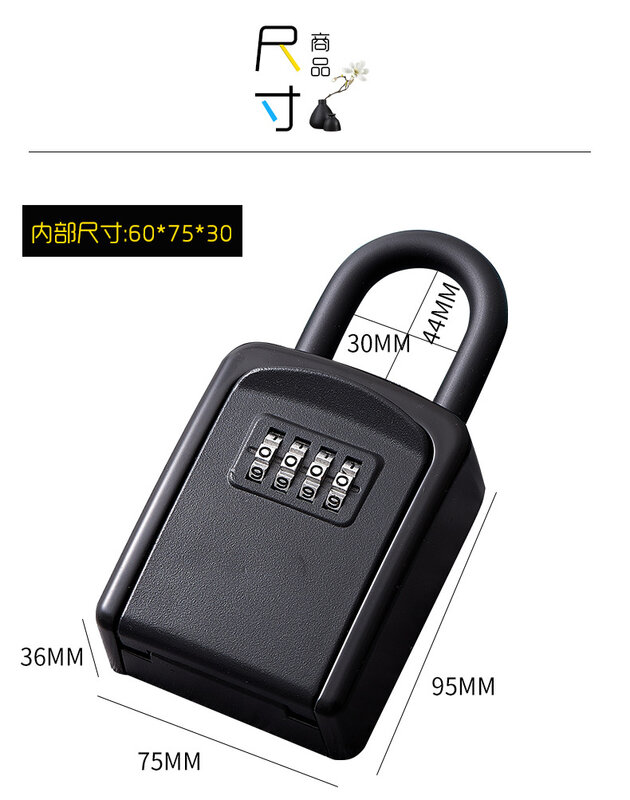 Password Key Box chiave esterna cassetta di sicurezza cassetta di sicurezza decorazione chiave codice scatola di immagazzinaggio chiave cassetta di sicurezza scatola di Password montata a parete