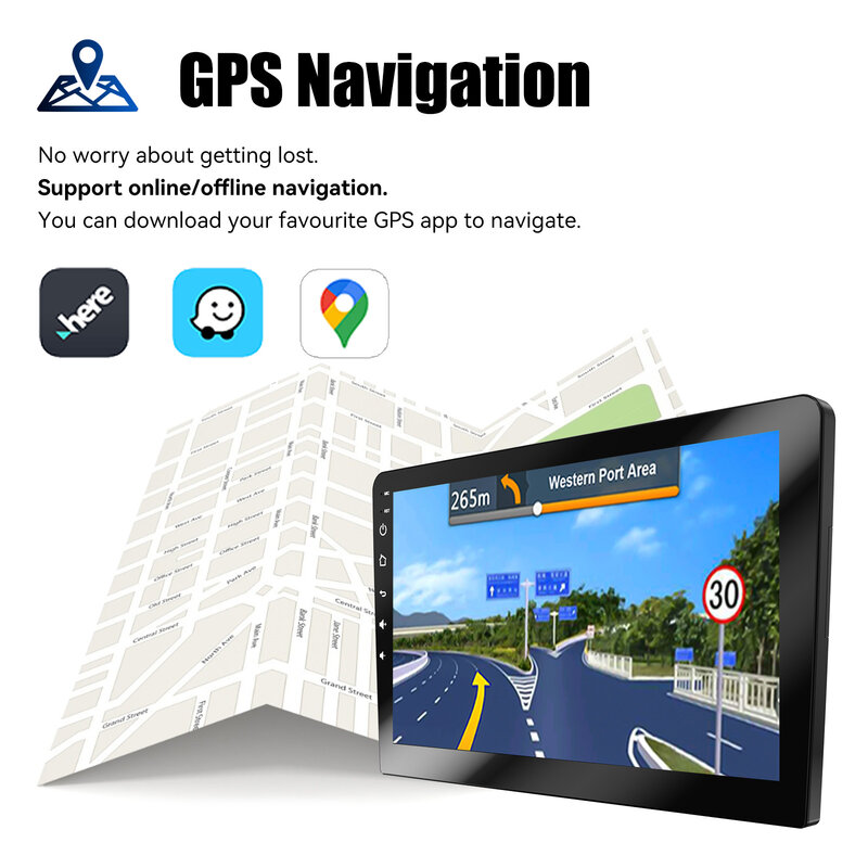ESSGOO 2 Din pemutar Multimedia mobil, Android Auto 7 9 10 inci 4G 64G Universal DSP AM RDS AHD GPS WIFI Autoradio