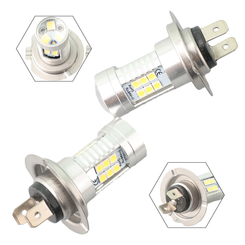Headlight Bulb Kit H7 LED Bulbs Kit Auto 12V Voltage 8.5*4.0 Cm H7 Super Bright 6000K Waterproof Heat-resistant