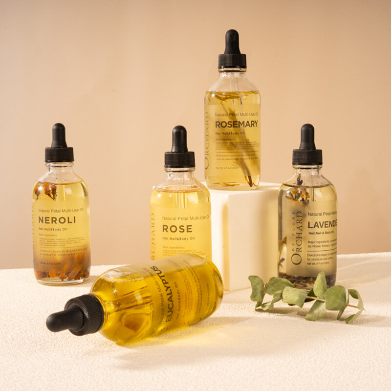100ml Essential Oils Vitamin E White Skin Hair Growth Body Massage Spa Fragrance Perfume Lavender Eucalyupts Jasmine Rose Oil