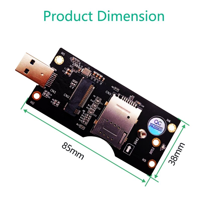 1Set NGFF Module To SIM With USB 3.0 3G/4G/5G Module To USB 3.0 With SIM Card Slot Portable Adapter Card Green PCB