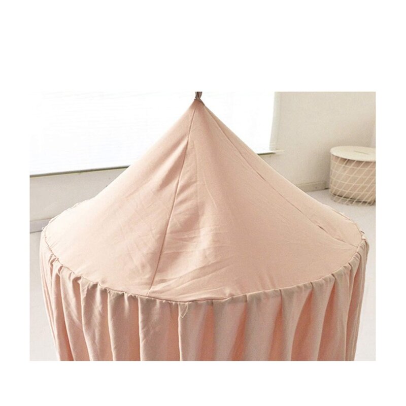 Princess Round Dome Bed Canopy Tent Decor & Reading Nook For Kids-Pink Children's For Girls Room