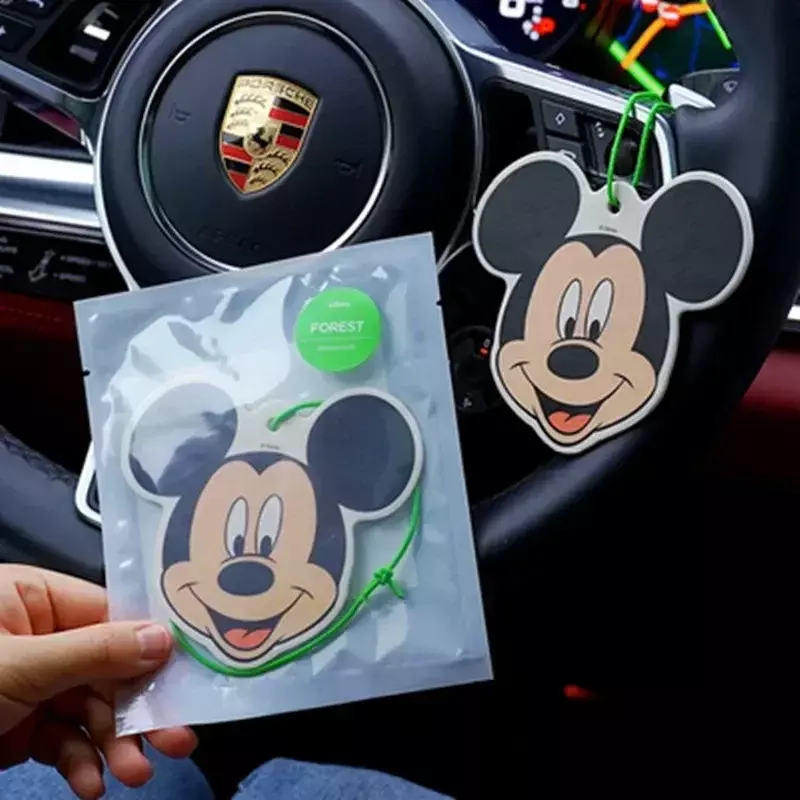 Disney-colgante de dibujos animados de Stitch, tabletas de aromaterapia para coche, elimina el olor, limpia, Mickey Mouse, juguete de regalo para niños