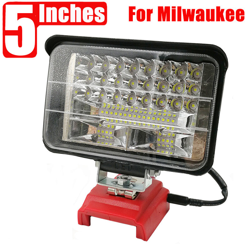Adaptador de Lámpara de trabajo para coche, Conector de batería de iones de litio N18, Cargador USB, CC de 12V, abrazadera de correa de salida para Milwaukee, 18V