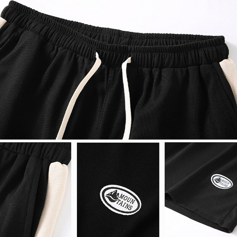 Pantalones cortos de verano para hombre, Shorts informales a la moda con retales, parte inferior de cintura elástica, talla grande 10XL 11XL
