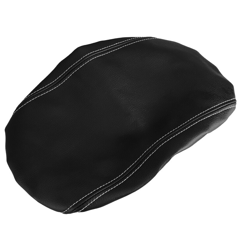 Auto schwarz mit grauer Linie Mikro faser Leder Mittel konsole Armlehne Abdeckung Pad fit für Honda Civic Limousine 2014-2018