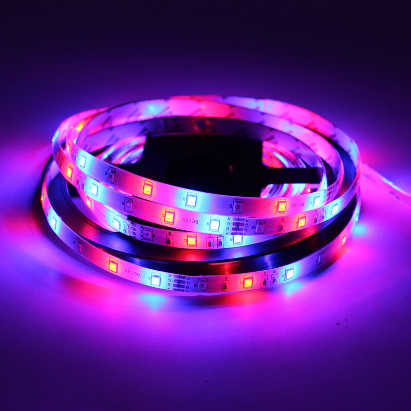 Bande lumineuse LED RGB DC 12V 2835 LED Strip 60 perles Flexible lumiere 5M For luminaire décoratif chambre d'intérieur