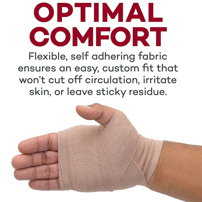 1 Rolle Kompression verband Wrap mit Clips,Sport Bandagen Tape für Knöchel, Handgelenk, Arm, Bein Verstauchungen Erste-Hilfe-Bandagen messen