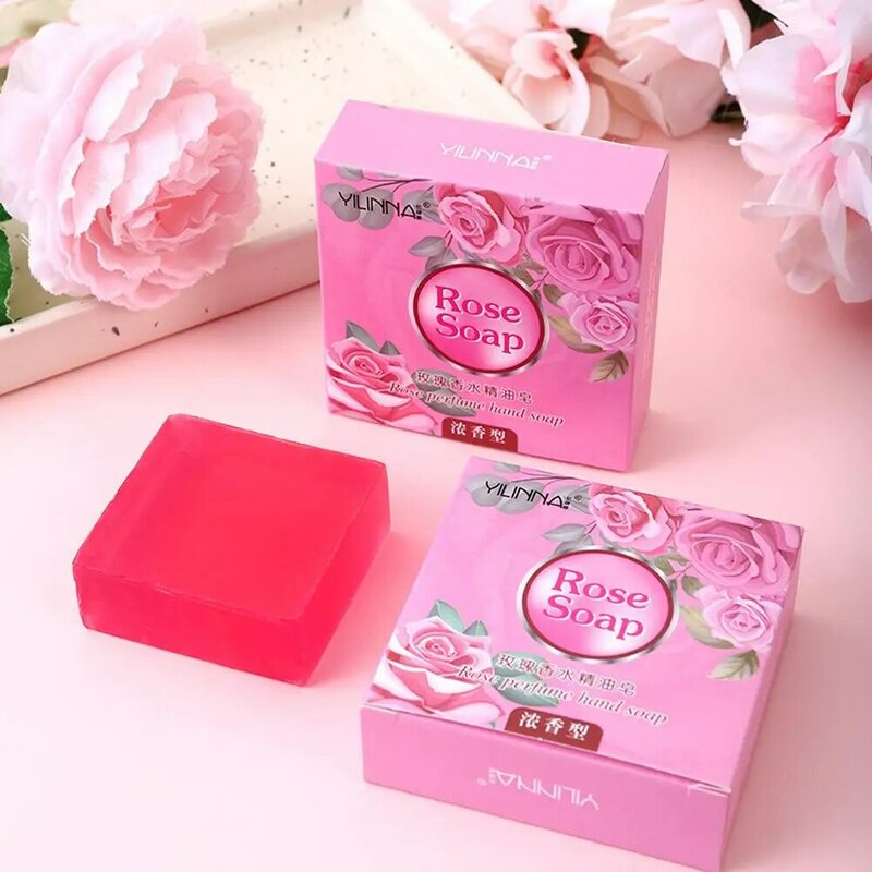 Rose Essential Oil Soap 55g Organic Natural Roses Face Bath Butter Anti Rebelles Skin Smooth Tool Gently Moisturizing Care S9s0