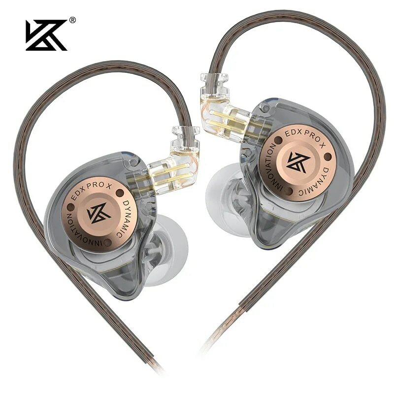 KZ-auriculares EDX PRO X con cable, audífonos de música de graves estéreo HIFI, intrauditivos, deportivos, con cancelación de ruido para juegos