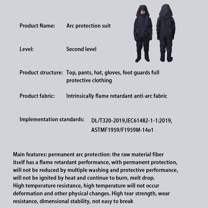 Промышленный Electr Ppes защитный костюм, экстремальная Защита, 40 калибров, Электрическая безопасность, дуговая работа, рабочая одежда, защитный костюм