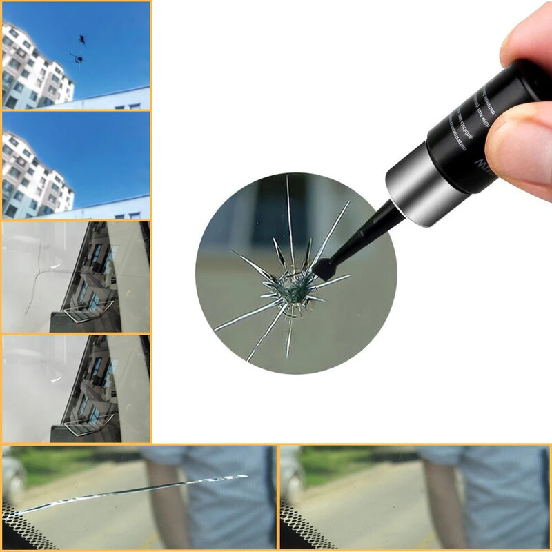 Líquido de reparación agrietada para parabrisas de coche, Nano herramienta de reparación de vidrio DIY, gafas de parabrisas de ventana automática, agente de restauración de grietas para rascar