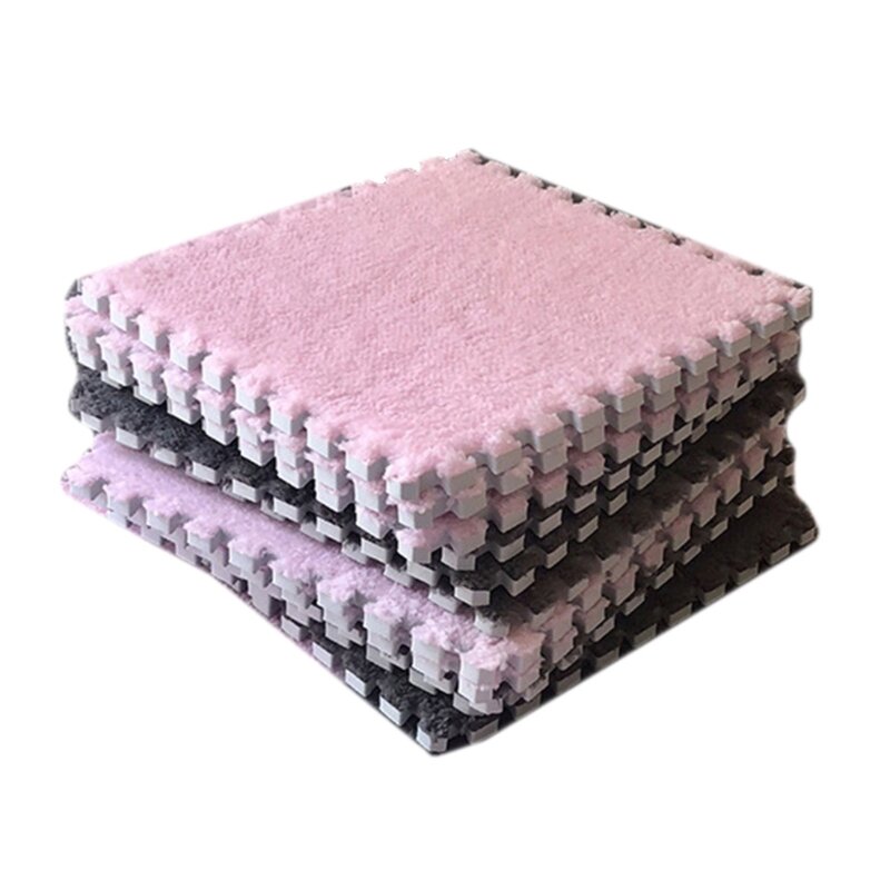 10 ピース/ロットルームカーペットスプライシングマット子供ベッドサイド小さな毛布汚れ防止