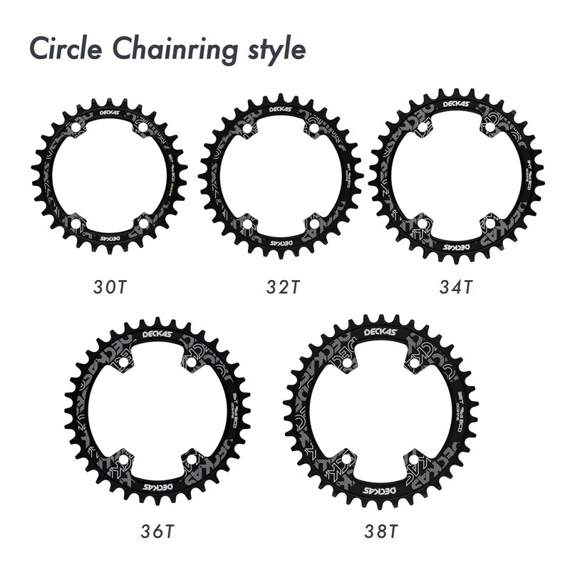 Deckas Round Chainring 96bcd Asymmetric for M6000 M8000 M7000 M9000 M5100 MTB Mountain Bike ChainWheel 96 BCD 32 34 36 38 40 42