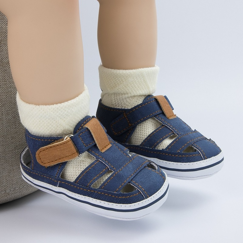 Sandalias de lona antideslizantes con suela de goma para bebé, zapatos de cuna para primeros pasos, 10 colores, novedad, Verano
