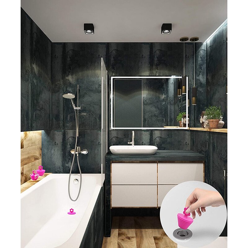Penyumbat bak cuci kamar mandi, sumbat saluran Universal untuk bak mandi, saluran pembuangan dapur dan kamar mandi