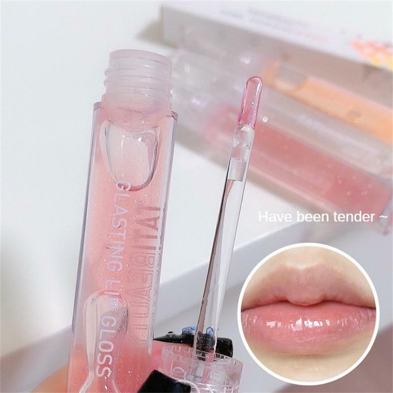 4colors Moisturizing Lip Gloss Transparent Water Lip Honey Women Moisturizing Lip Glaze Mirror Doodle Glass Lip Gloss Student