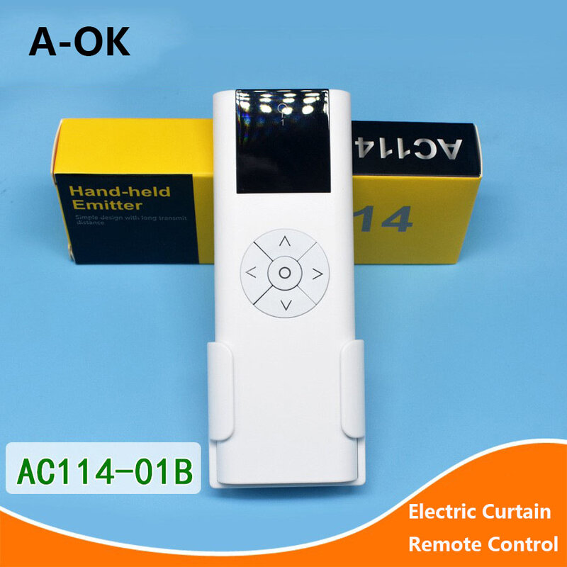 A-OK elektrische vorhang motor AC114-1 fernbedienung ein kanal ein kanal single control rf 433 fernbedienung