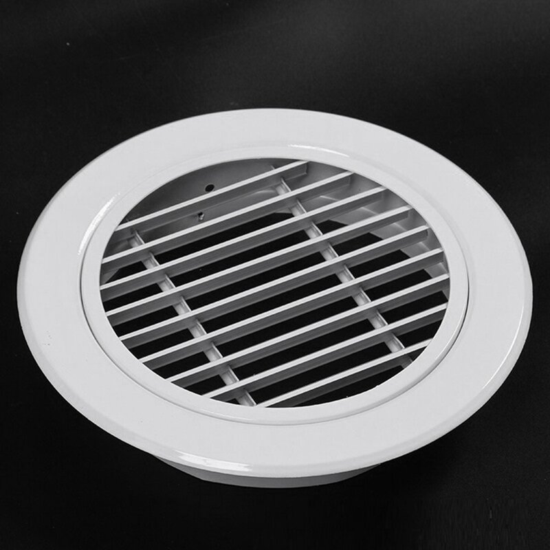 For 200mm Aluminum Alloy Louver Vent Grill Cover Round Single Layer Louver Windproof/Rainproof Linear Louver Air Outlet